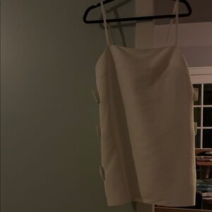 Sachin + Babi SLEEVELESS SQUARE-NECK SIDE-BOW MINI DRESS